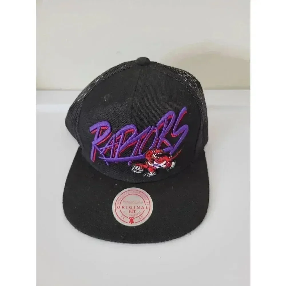 Men's Mitchell & Ness Black Toronto Raptors Hardwood Classics Breakaway Trucker